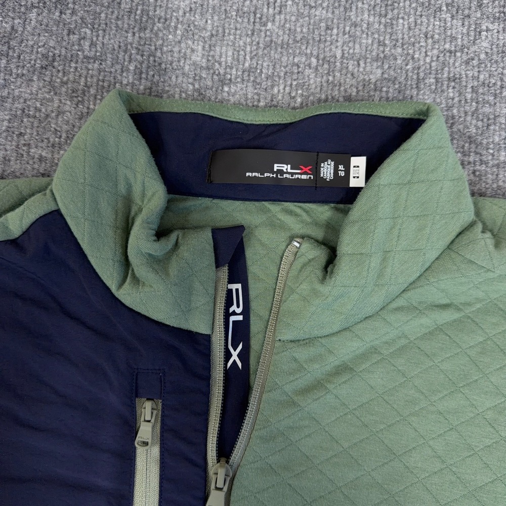 RLX Golf Jacket Men XL Quilted Double Knit Half 1/2 Zip Pullover Ralph Lauren - Picture 3 of 9